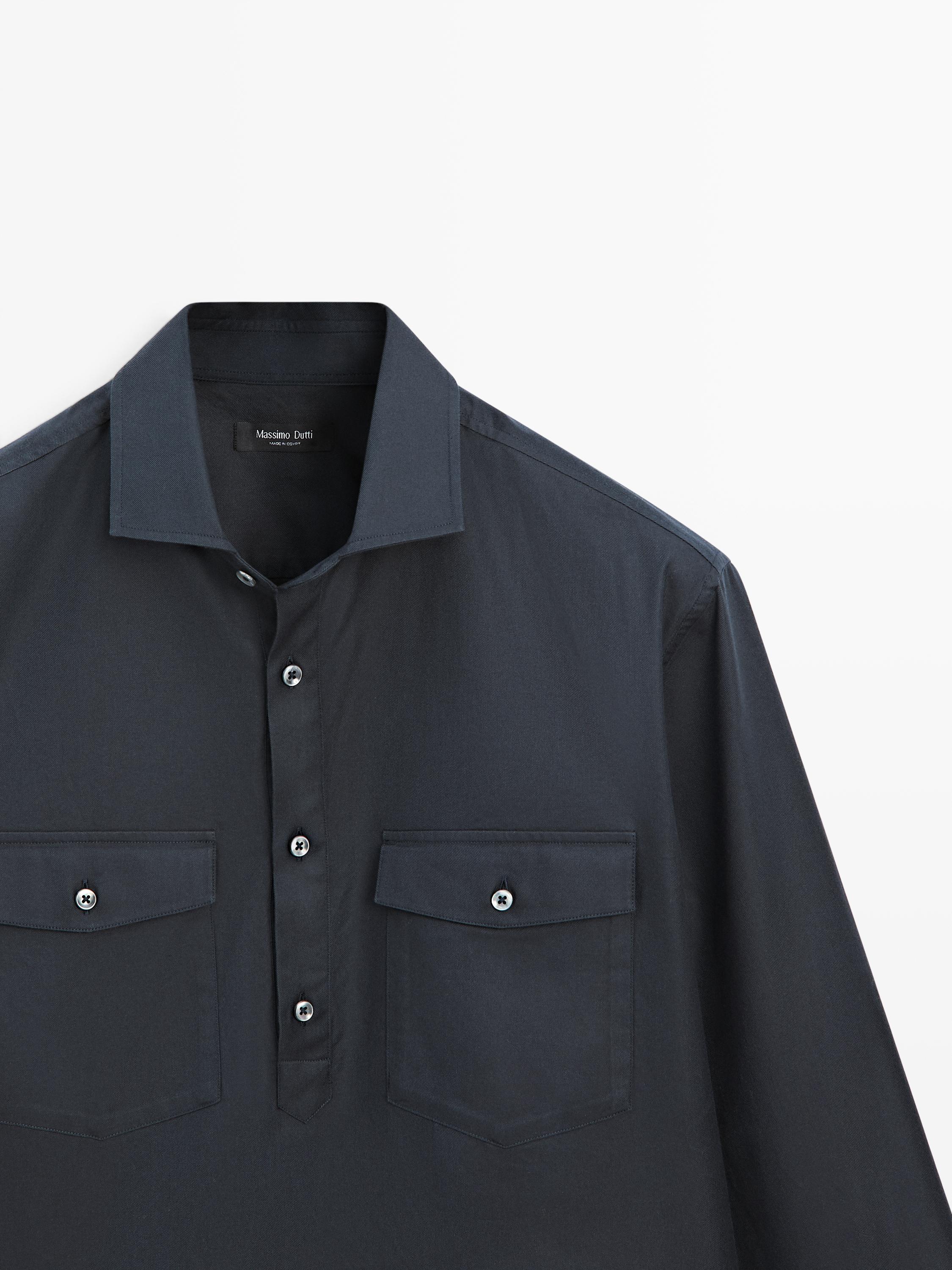 Chemise en coton avec poches